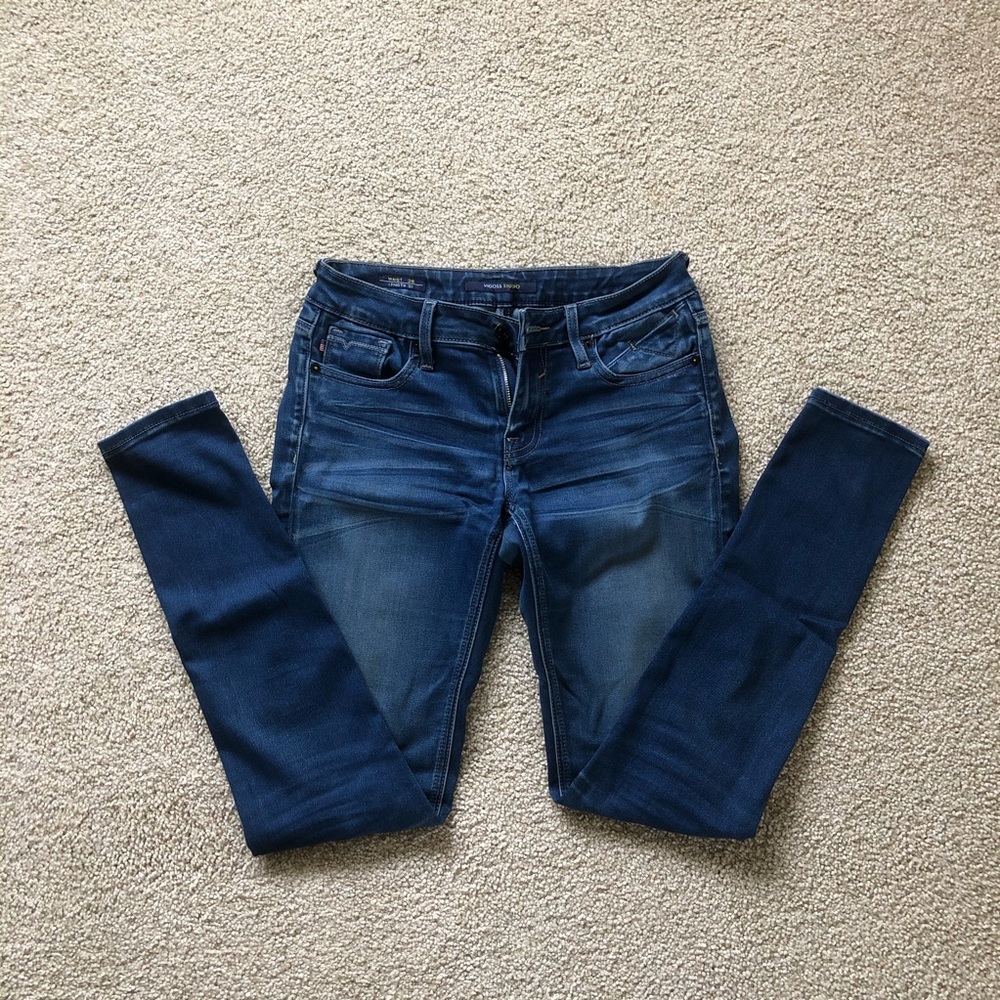 Vigoss Studio Skinny Jeans 26 Medium Wash Stretch 5 Pocket Denim Coastal Casual